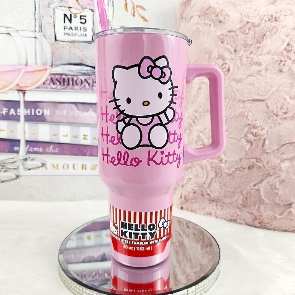{Hello Kitty} Pink Stainless Steel Tumbler